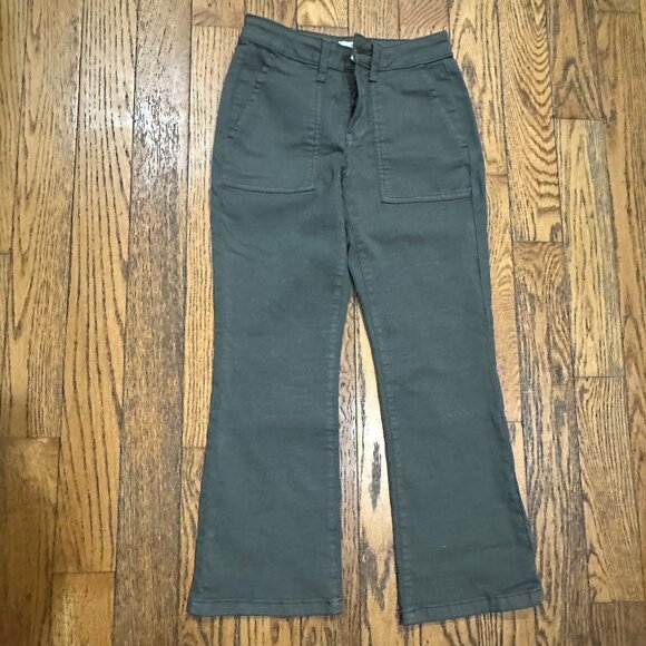 bp Army Green Cropped Flares - Picture 2 of 6